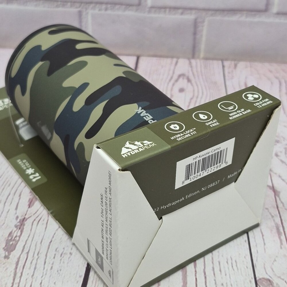 HydraPeak Slim Can Koozie 12 Ounces Camo Graphics White Claw Cooler Coozie 12oz - Picture 8 of 8